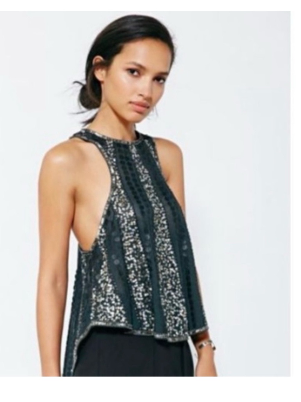 Pins and Needles Urban Outfitters Sequin Top Size XS